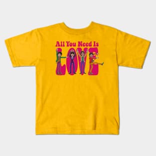 All You Need Is Love - Fuchsia Kids T-Shirt